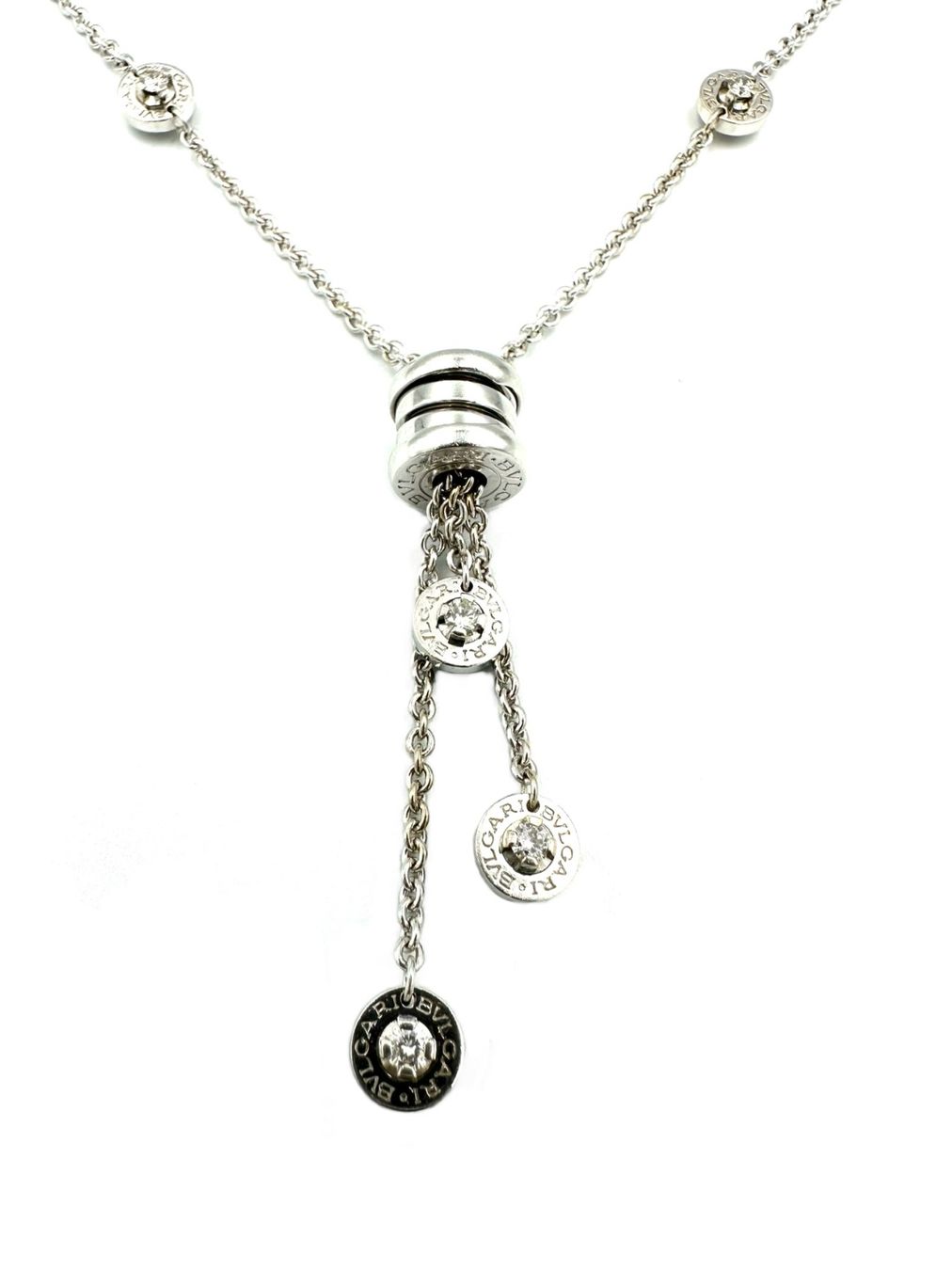 Bulgari Catenine: BVLGARI. Collier "Bzero1" or blanc 18K et diamants – Usato da Renens VD venduto da Diademe.sarl 1
