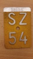 Velonummer SZ 54