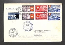 1939 Satzbrief LANDESAUSSTELLUNG - SWISSAIR EUROPAFLUG SÜD