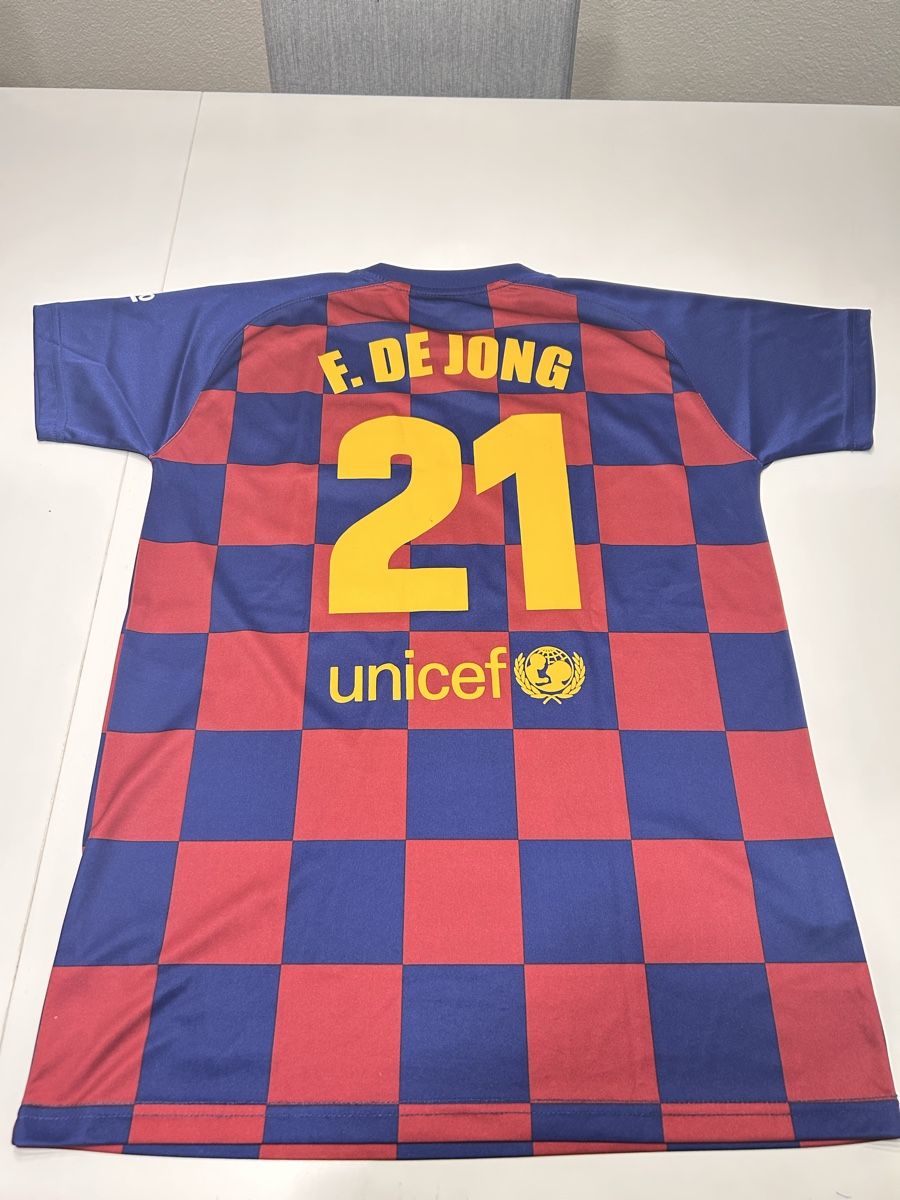 FC Barcelona Canottiere & Pantaloni: FC Barcelona Trikot, De Jong 21, – Nuovo (secondo la descrizione) da Lachen SZ venduto da luk_fw6s 1