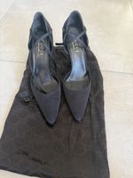 Escarpins Gucci vintage satin noir – taille 8B/IT 38