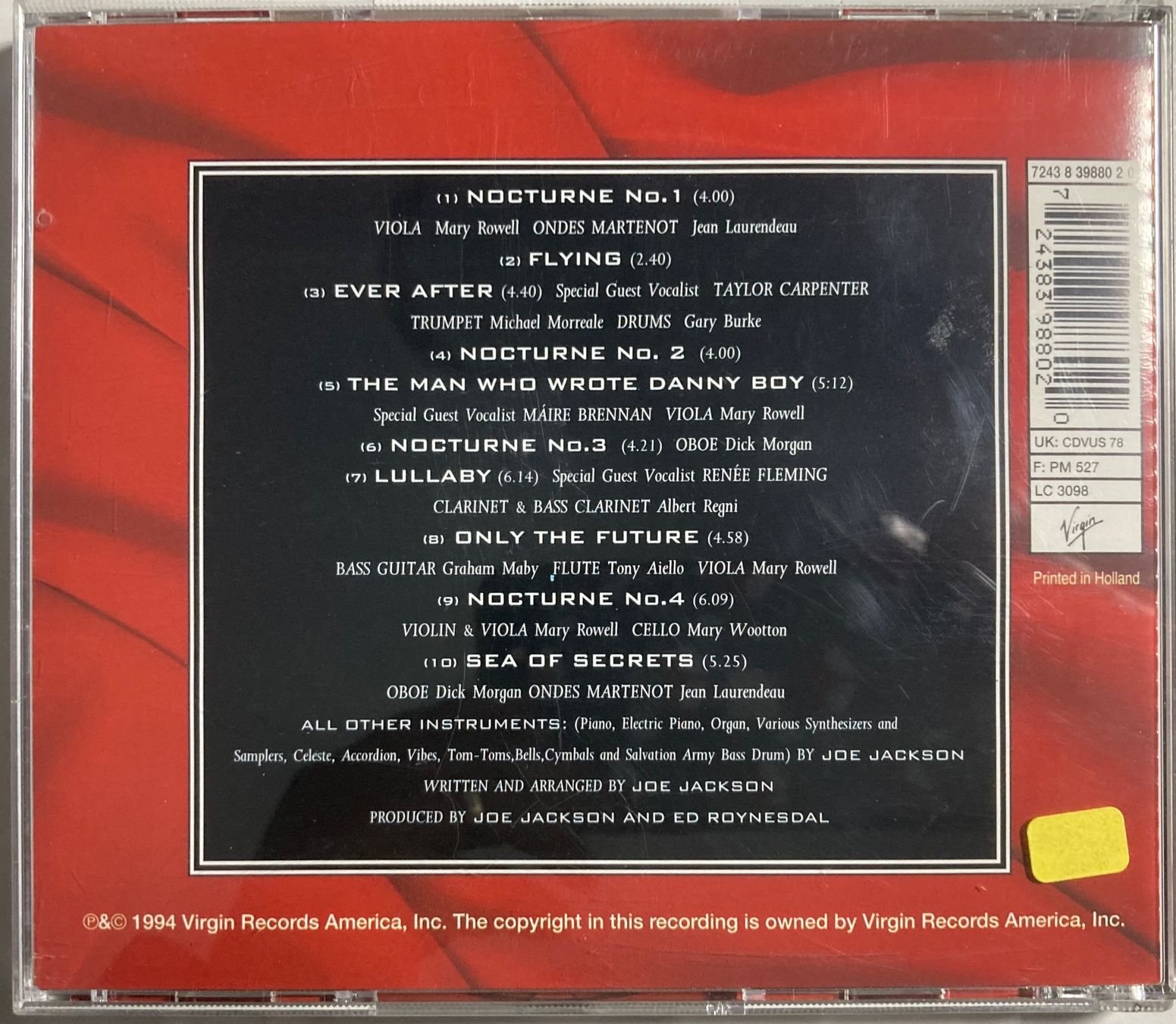 CD: JOE JACKSON - NIGHT MUSIC – Usato da Poliez-Pittet venduto da Newtown-Records 1