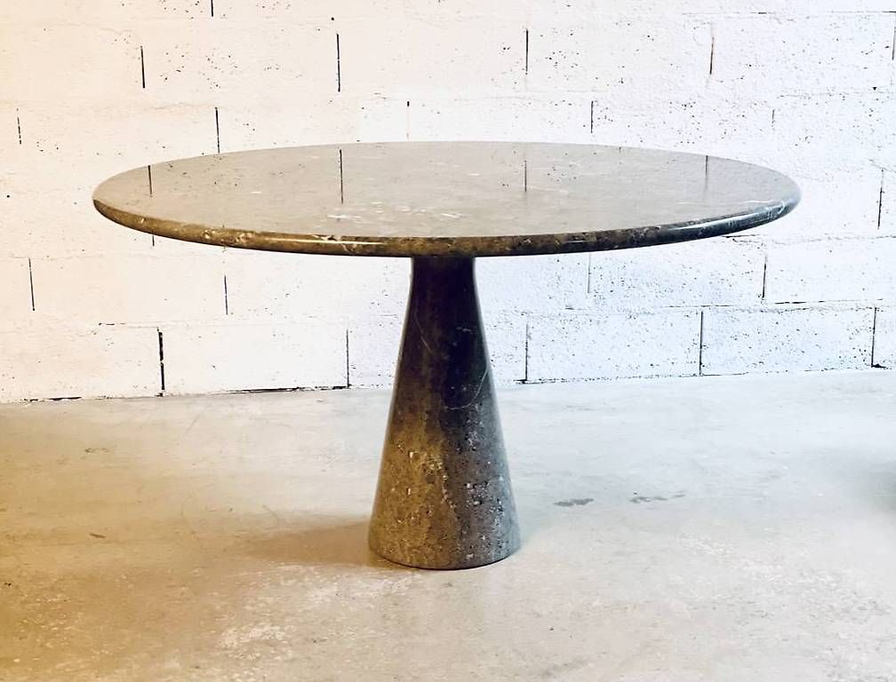 Tavoli: Angelo Mangiarotti Round Marble Dining Table, Italy, 1970s – Usato da Carouge GE venduto da polymagoo 2