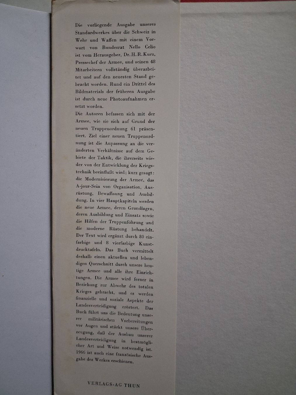 Libri: H.R. Kurz: Die Schweizer Armee heute – Usato da Weiach venduto da Musikmaengu 1