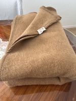 Wolldecke hellbraun Neuewertig,gereinig SWISS FABRIC,VonNic