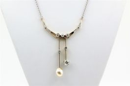Jugendstil Anhänger mit 20 Diamanten 1.32ct Gold *S2475