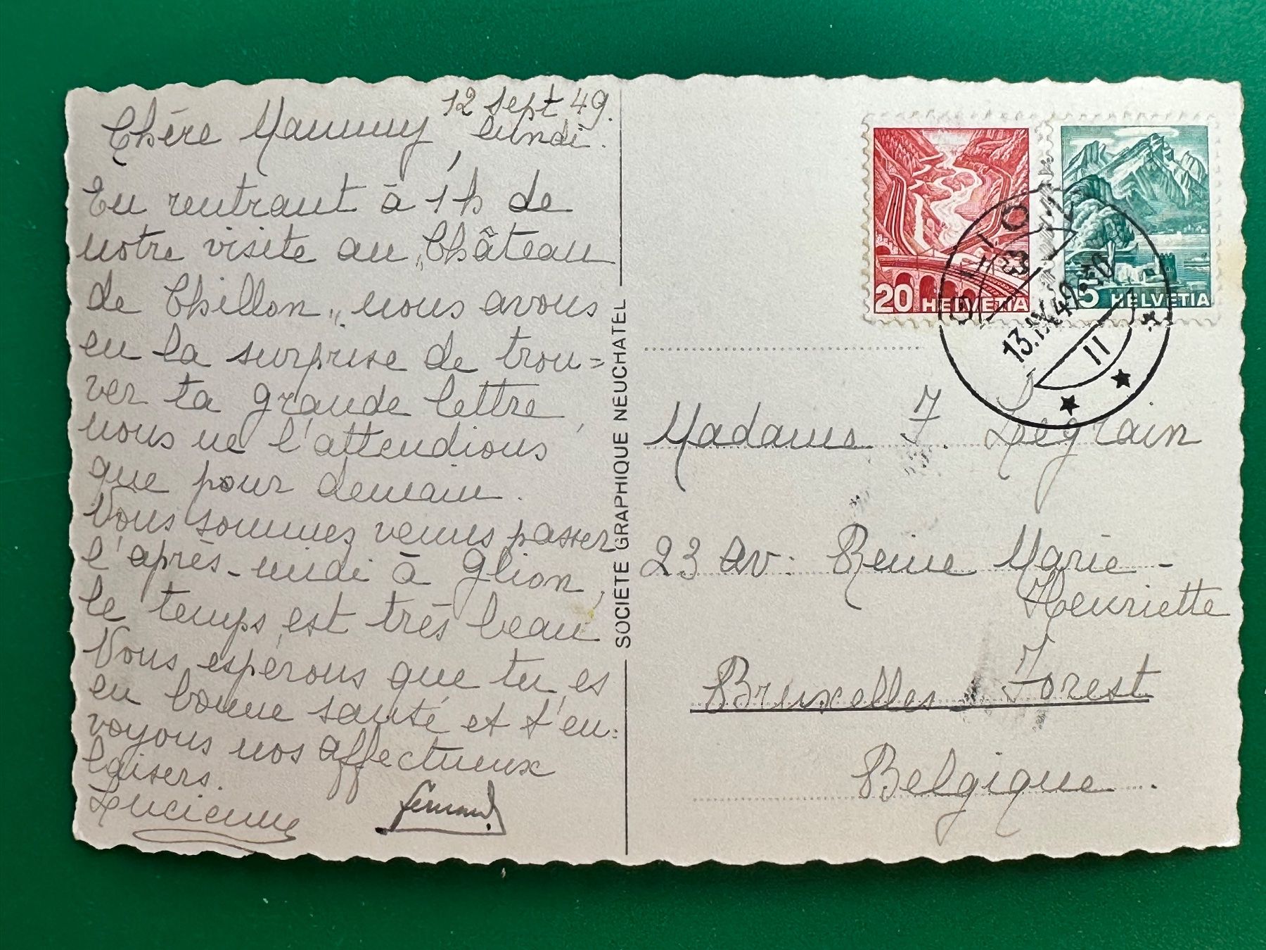 Ansichtskarten: Glion – Gebraucht aus Steg VS von danwer74 1