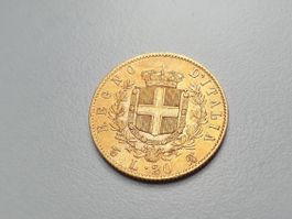 🌔 ⚜️ 🇮🇹  *Gold 6.44g 0.900*  20 Lire 1867 XF+ Umberto I
