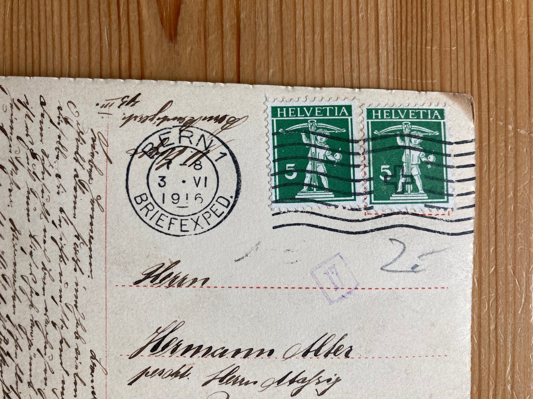 Cartoline postali: Kander und Blümlisalp - AK 1916 – Usato da Oberuzwil venduto da Henri09 1