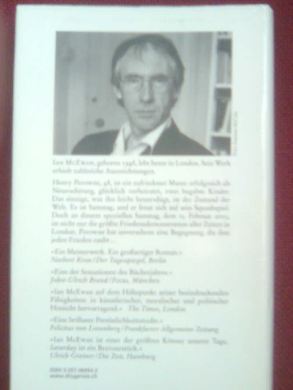 Libri: Ian McEwan  Saturday – Usato da Basel venduto da Alacant 2