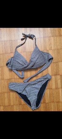 Bikini Calzedonia schwarz weiss glitzer Grösse 38 neuwertig