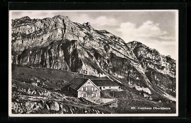 Cartoline postali: Amden, Berg-Speer, Gasthaus Oberkäserna – Usato da Berlin venduto da bartko-reher