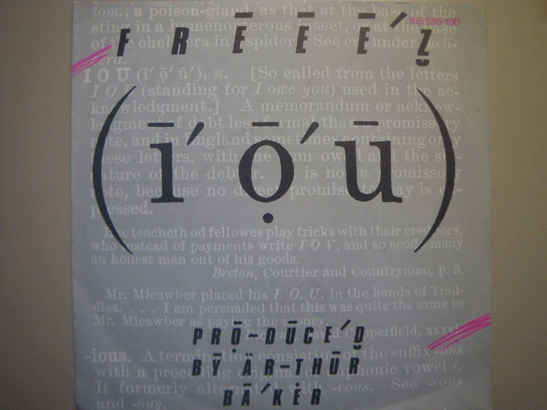 Vinyles: Vinyl Single Freeez - I.O.U. – D'occasion à Langenthal par Modo39