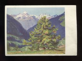Lötschenpass, Künstlerkarte, Albert Nyffeler