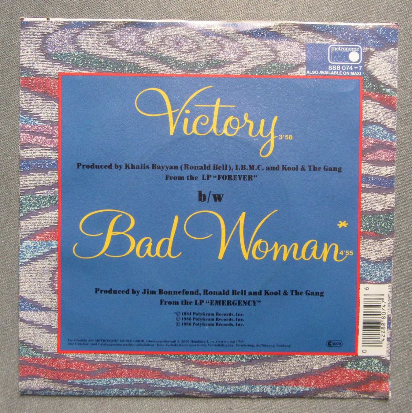Dischi in vinile: Kool & The Gang - Victory - Single ab CHF 4.00 – Usato da Auenstein venduto da Padabimbim 1