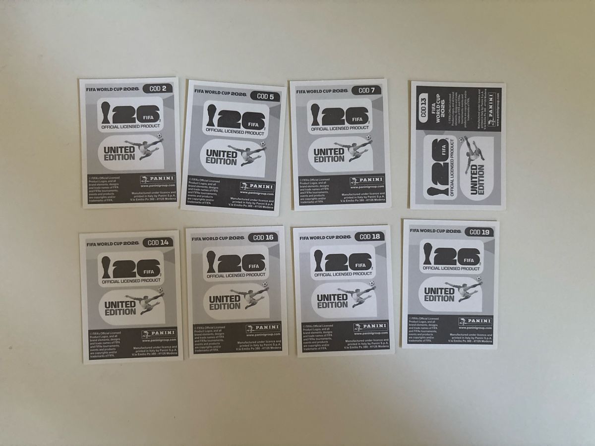 Panini Carte collezionabili: Panini: COD 2,COD 5,COD 7,COD 13,COD 14,COD 16,COD 18,COD 19 – Nuovo (secondo la descrizione) da Basel venduto da min_xq6x 1