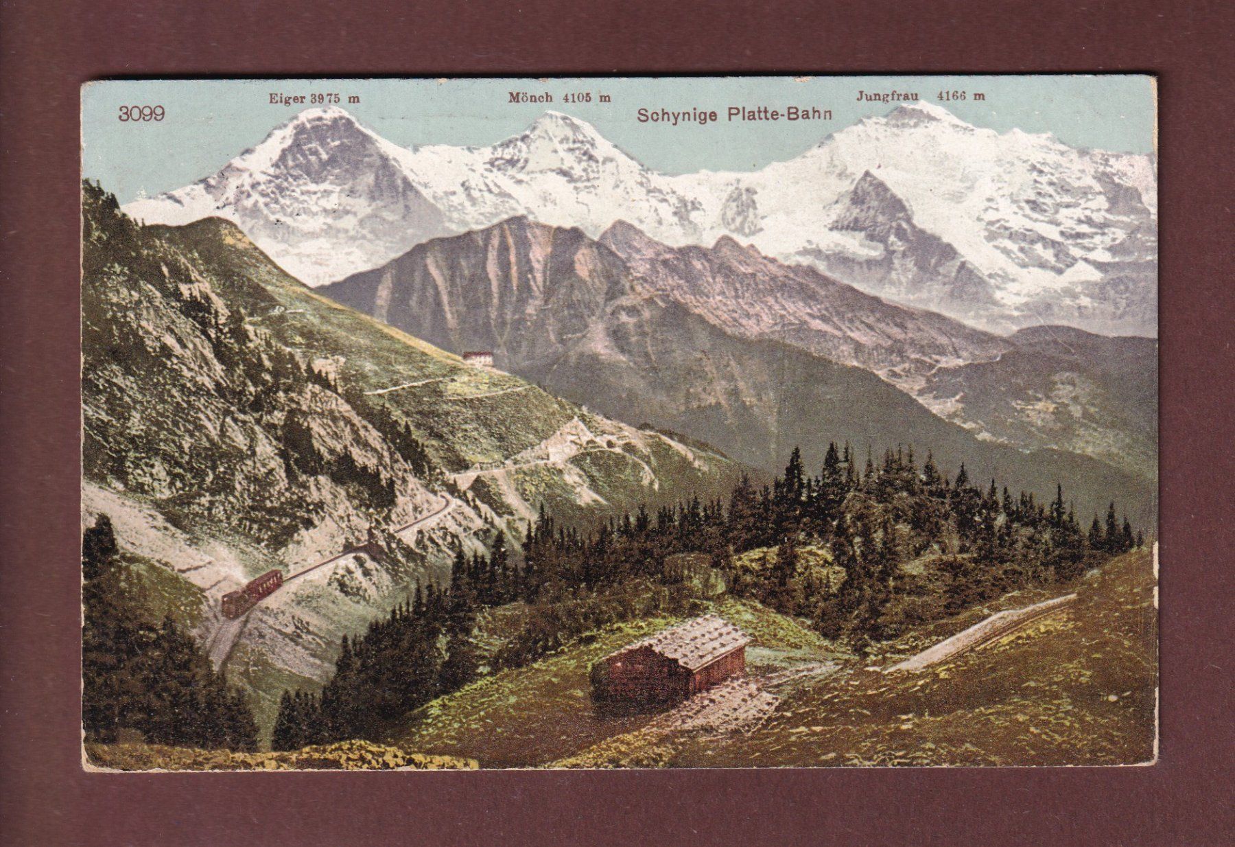 Cartes postales: SCHYNIGE PLATTE BAHN - 1911 – D'occasion à Pully par nicecards-shop