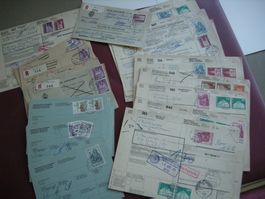 15 ZOLLBELEGE, 26 EINZUGSMANDATE  POSTDIENSTLICHE ANGABEN
