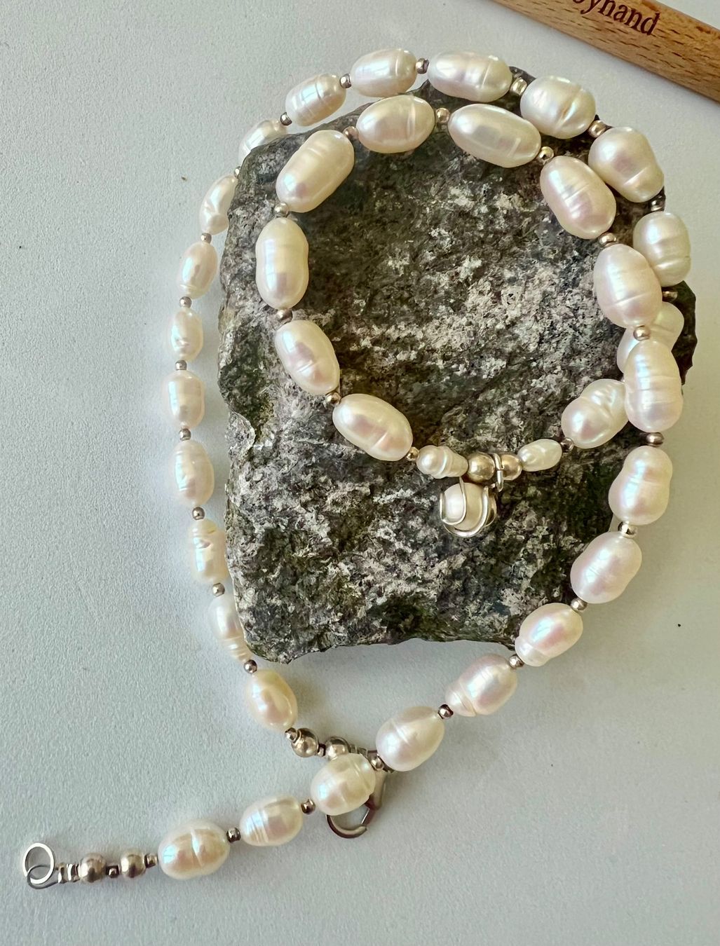 Ketten: Traumhafte Perlenkette 925 Silber mit schwebender Perle – Neu (gemäss Beschreibung) aus Ruswil von artbyhand 5