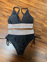 Bikini schwarz mit buntem Bund xl neu