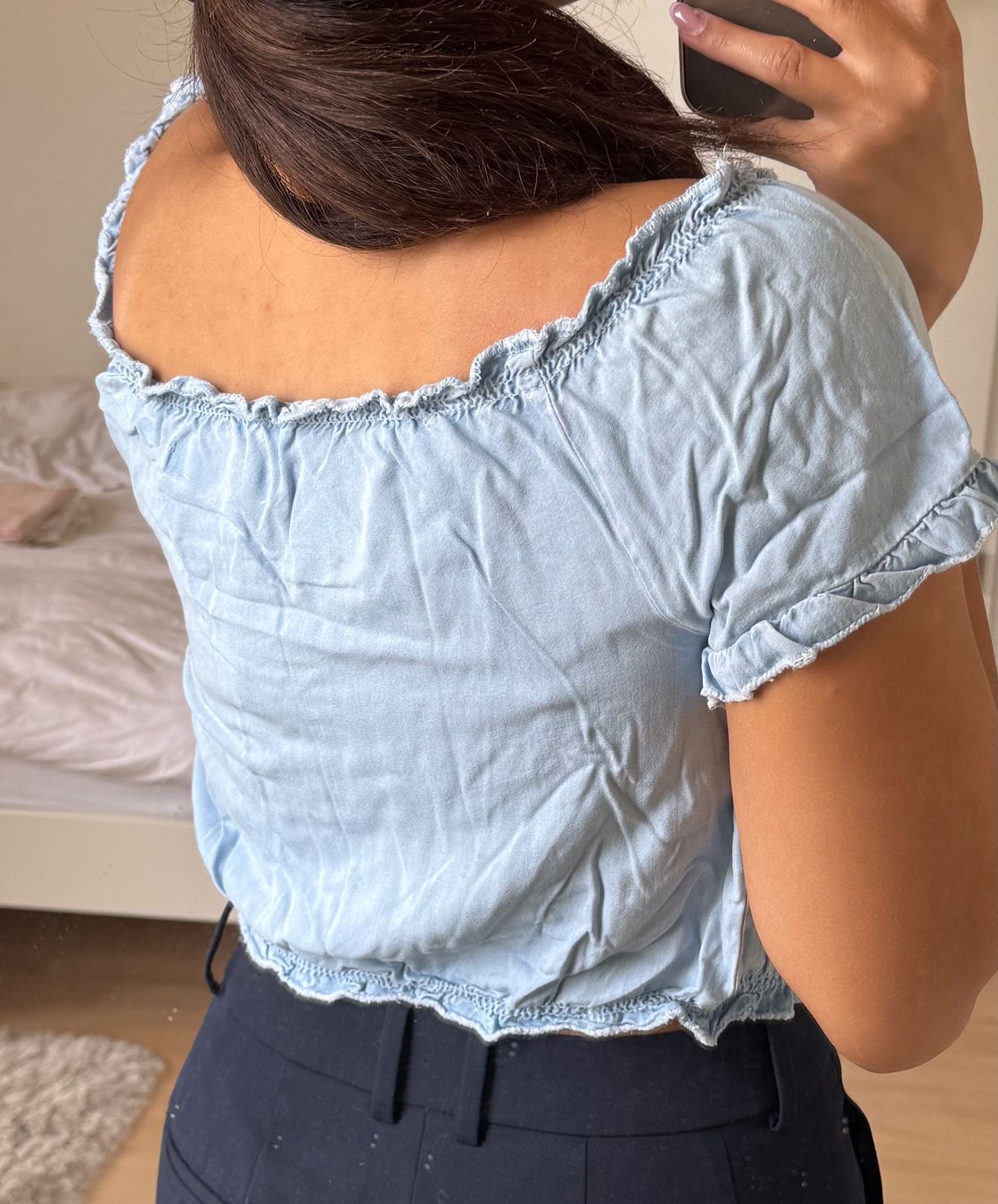 Brandy Melville Top: Top bleu clair - Brandy Melville – Usato da Denens venduto da sar_5wlm 1