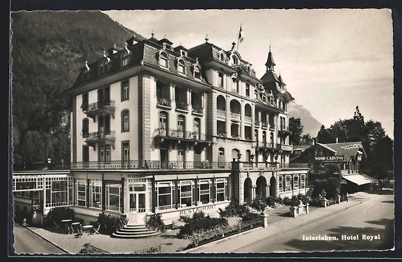 Cartoline postali: AK Interlaken, Hotel Royal – Usato da Berlin venduto da bartko-reher