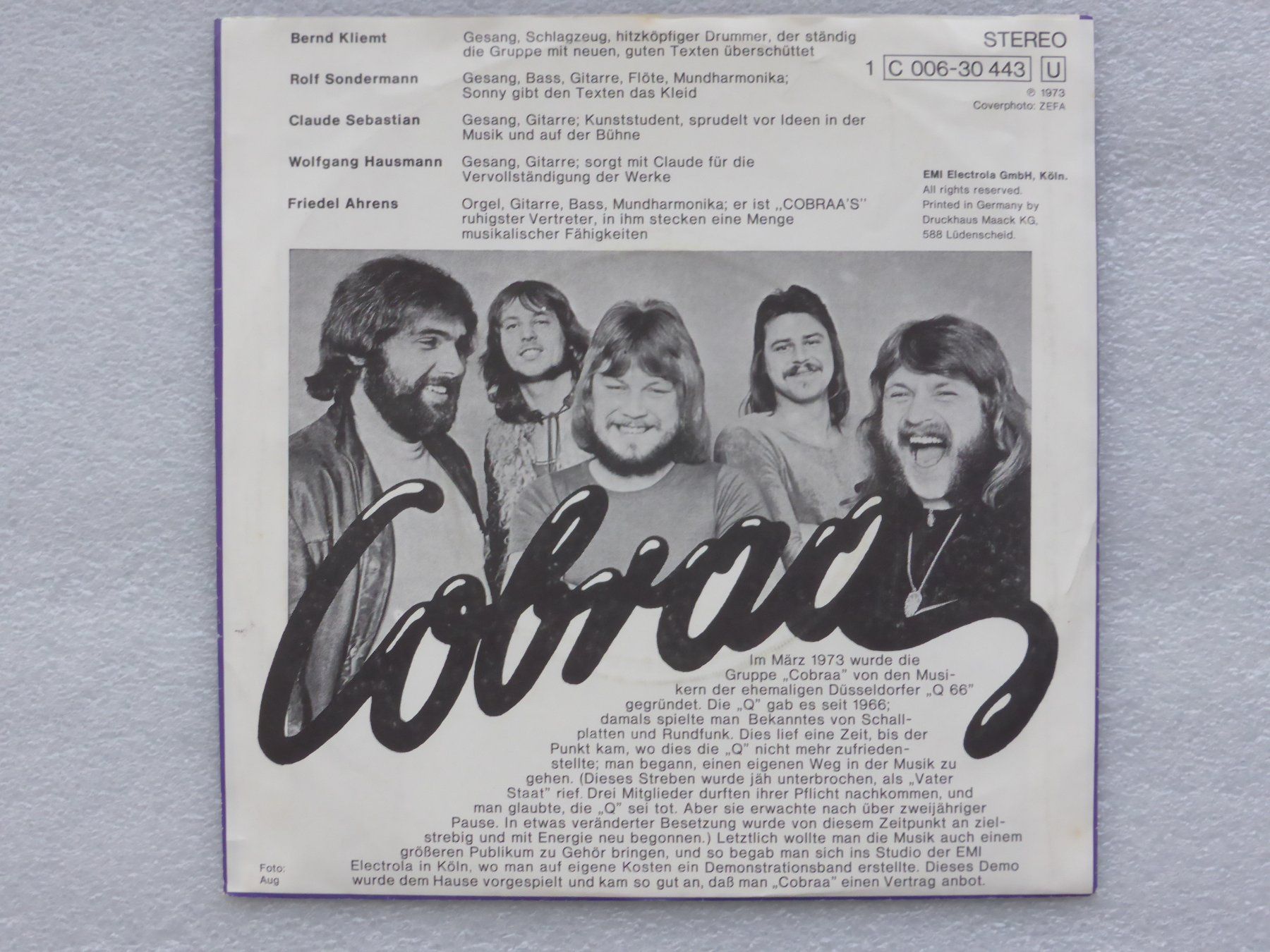 Dischi in vinile: Vinyl Single   COBRAA – Usato da Küssnacht am Rigi venduto da Mondkinder 3