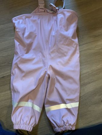 Regenhose Smile rosa gefüttert Grösse 86/92 wasserdicht