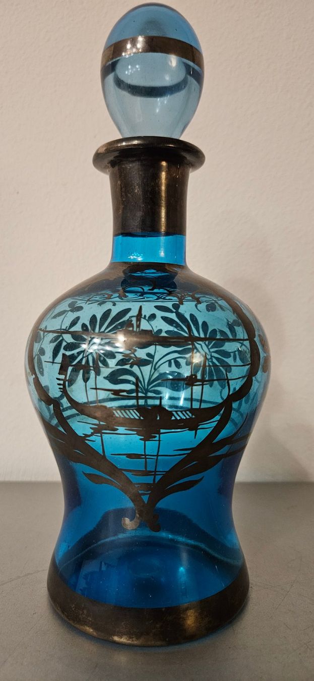Murano Caraffe: Murano Karaffe Kobaltglas ORIGINAL um 1950 Hand Made TOP – Usato da Uttwil venduto da TG-Lupa