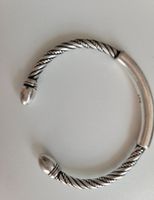 Superbe bracelet jonc « Torque » en argent 925