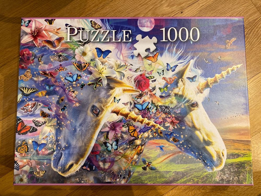 Lais Puzzle 1000 Teile – Cartoon Einhorn Mit Diamant-Effekt