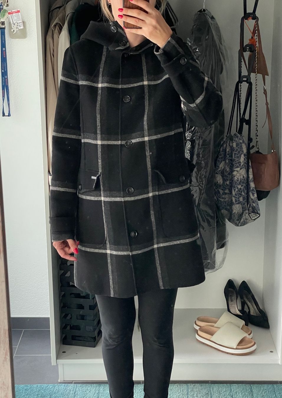 Woolrich Cappotti: Wolle Wintermantel mit Kapuze, Woolrich gr. 36 – Usato da Aesch LU venduto da reneru77 8