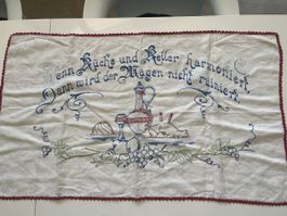 Altes Besticktes Küchetuch , Vintage 95x58