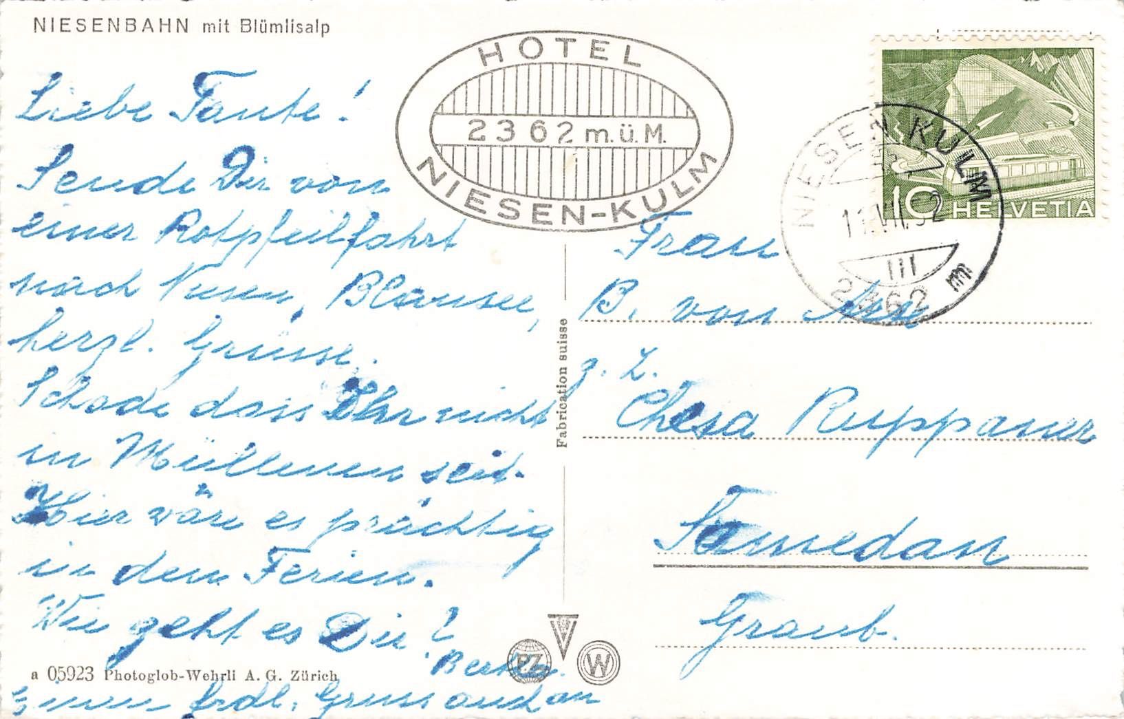 Cartoline postali: Niesenbahn GR Bahn Viadukt – Usato da Biasca venduto da Blenio71 1