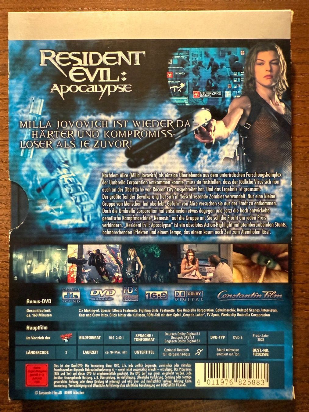 Tutti i DVDs: Resident Evil - Apocalypse - Premium Edition – Usato da Zürich venduto da FilmFreunde 1