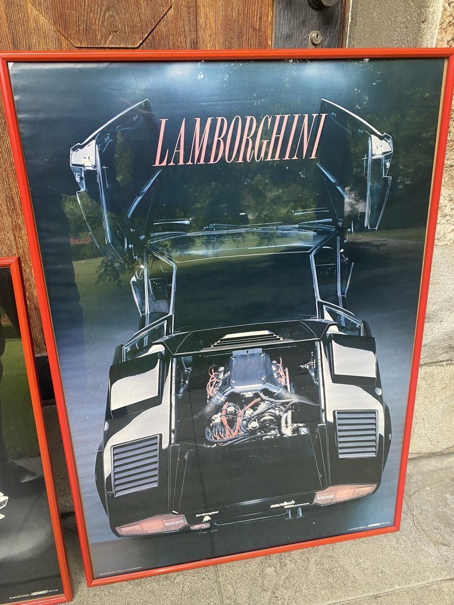 Lamborghini Documenti: 2 grosse Poster Rahmen Lamborghini Countach – Usato da Sursee venduto da lucialiani 1