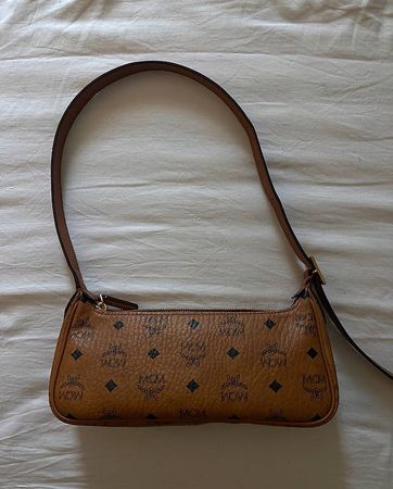 Original MCM Schultertasche / Baguette Bag 