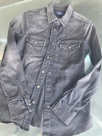 Jacob Cohën Damen Jeanshemd, Gr. S, schwarz washed