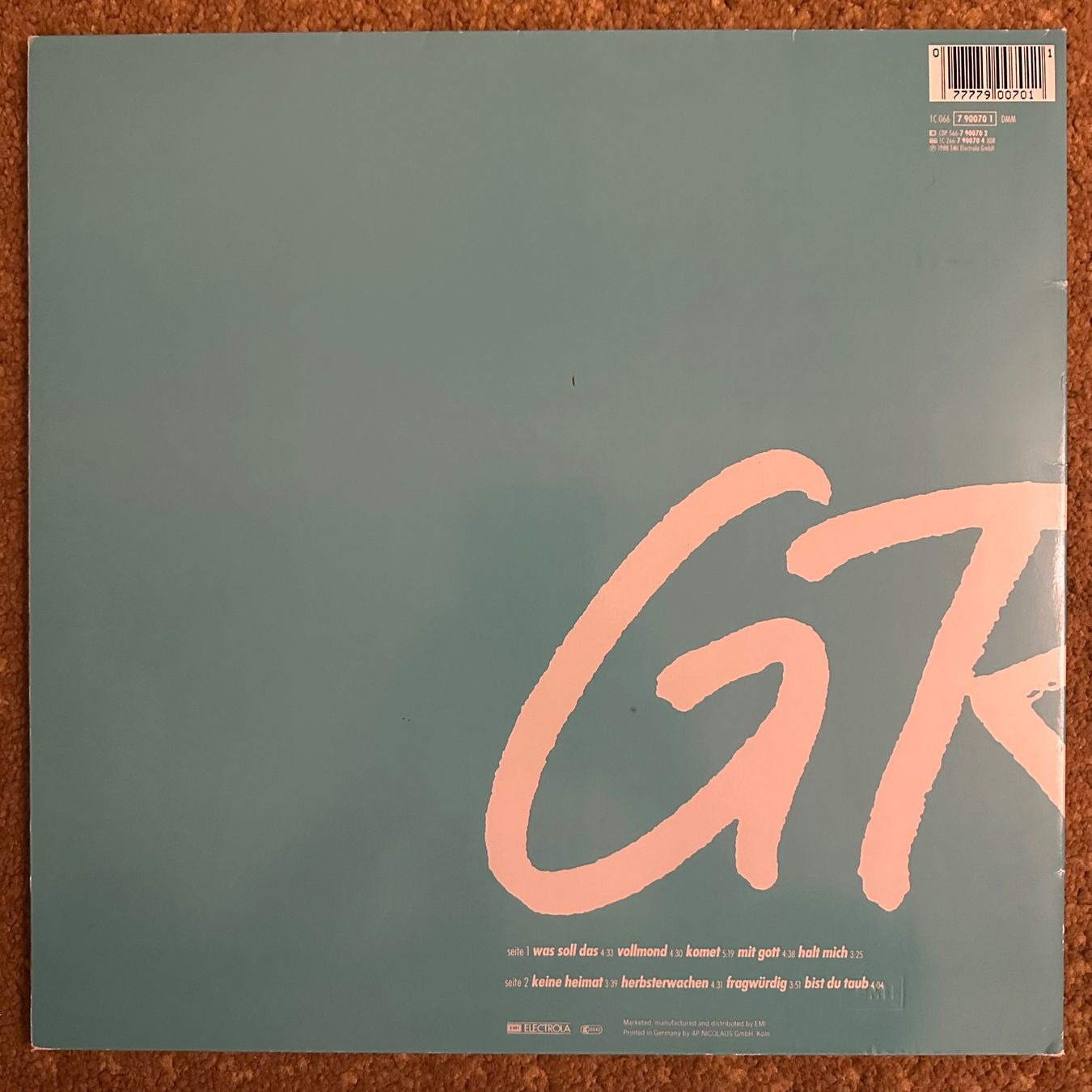 Dischi in vinile: LP - Herbert Grönemeyer - Ö – Usato da Breganzona venduto da Onairda75 1