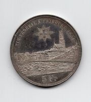 (828) CH, 5 Franken 1881, Schützentaler Fribourg, top stgl