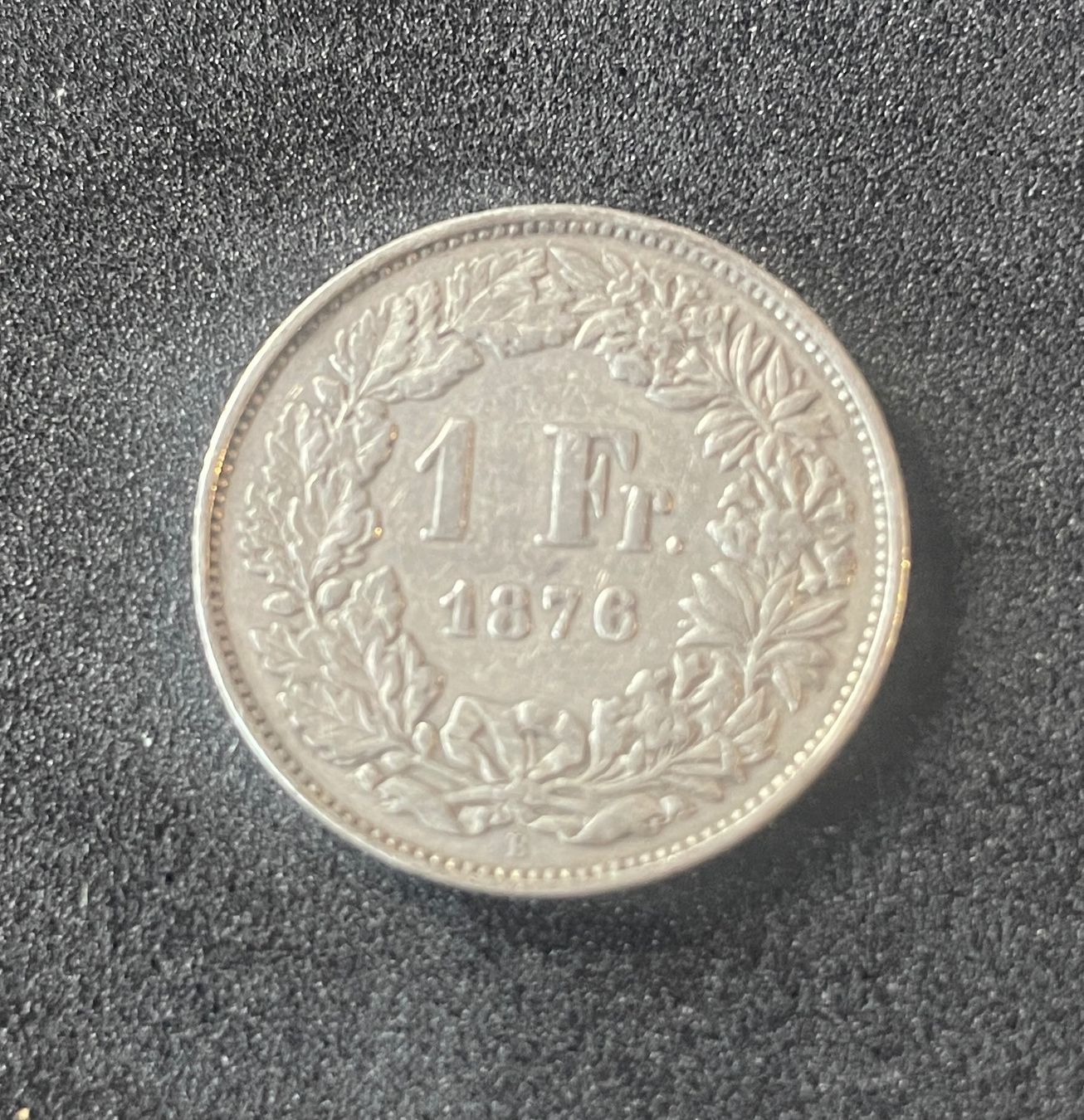 Alle Münzen: 1 Franken Silber 1876 Unz – Gebraucht aus Les Bayards von Kreuch