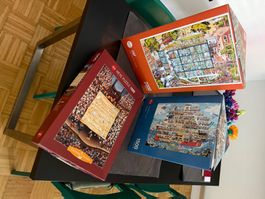4 Heye Puzzles –2x2000, 1500 & 1000 Teile – Top Zustand