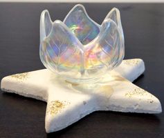 Kerzenhalter Glas Lotusblüte auf Stern⭐️