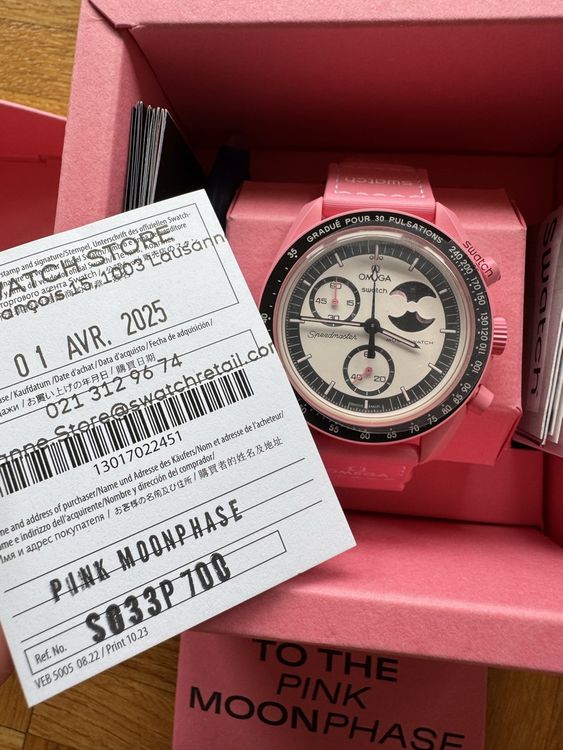 Swatch Orologi: Swatch X Omega mission to the pink Moonphase montre – Nuovo e nell'imballaggio originale da Nyon venduto da loris305 2