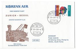 zq83/KOREAN AIR  ZÜRICH -- SEOUL adressée à SWISSAIR/ SEOUL
