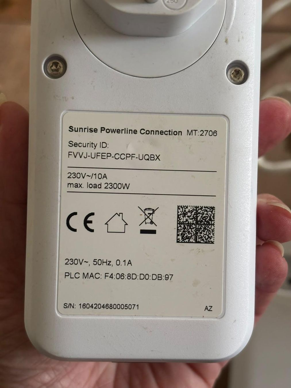 WiFi: Sunrise Powerline Connection MT: 2706 – Usato da Basel venduto da car_85fz 2