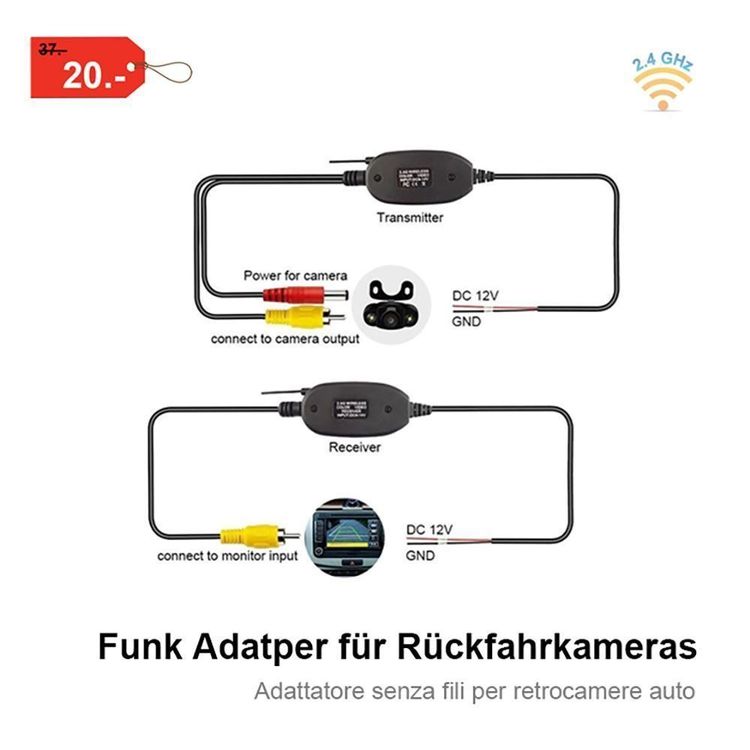 Funk Rückfahrkamera Wireless Adapter