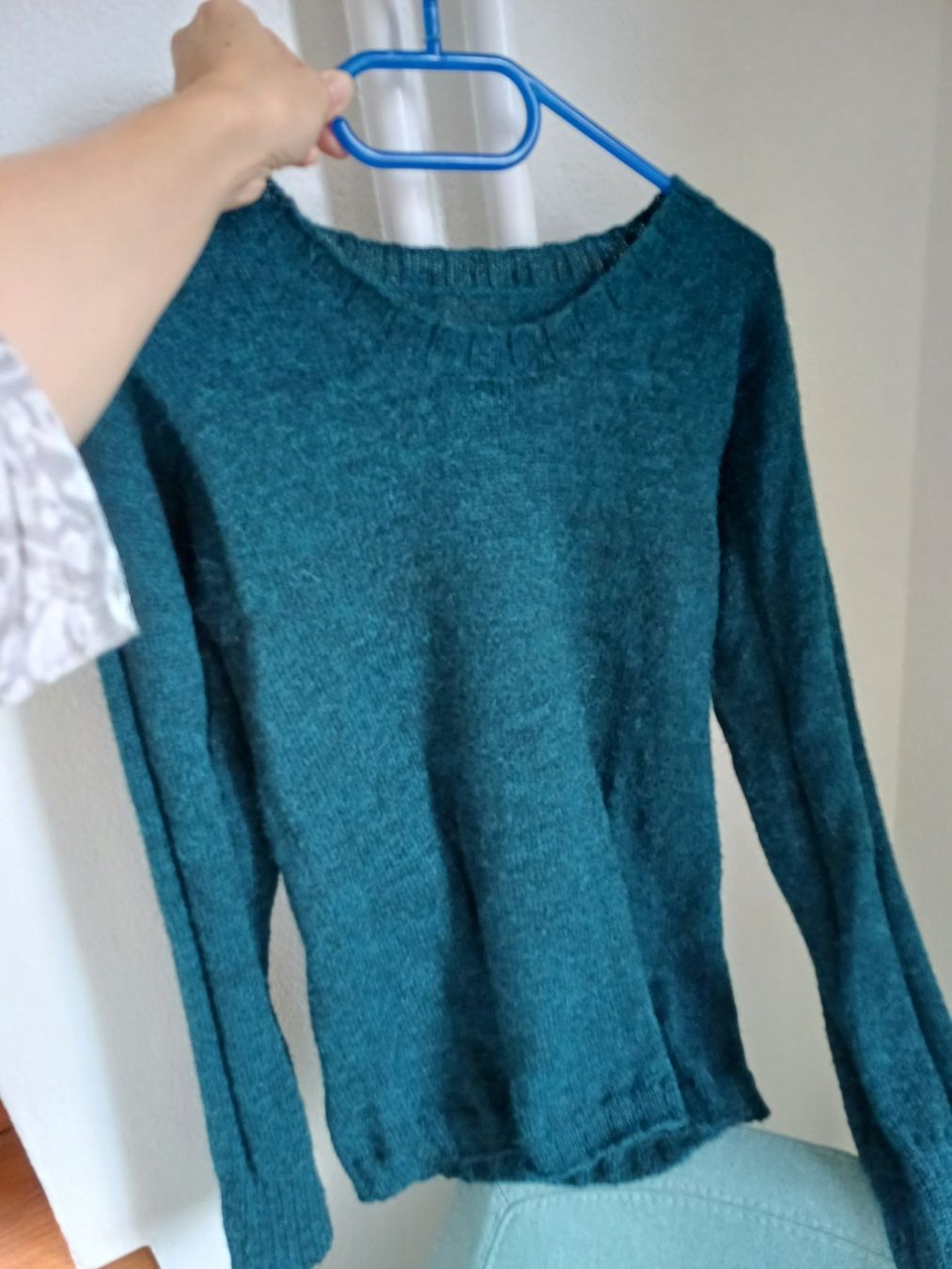 Maglioni & Felpe: Pullover Wollpullover 100% Alpaka lamamita Grösse S/M türkis – Nuovo (secondo la descrizione) da Elgg venduto da Flurinal 1