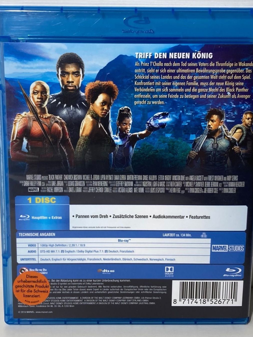 Tutti i DVDs: Black Panther  (Marvel)                 > De - Eng - Fr < – Usato da St.Galllen venduto da elkaphone 1
