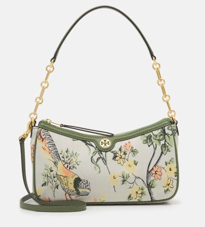 Tory Burch MONOGRAM BROCADE ZIP SHOULDER BAG - Handtasche